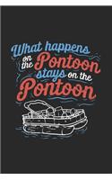 What Happens On The Pontoon Stays On The Pontoon: 120 Pages I 6x9 I Monthly Planner I Funny Boating, Sailing & Vacation Gifts