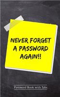 Password Book with Tabs: A Premium Journal And Logbook To Protect Usernames and Passwords on Internet Webdites, Login and Private Information Keeper, Alphabetical Password N