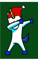 Dabbing Unicorn Santa Hat Dab