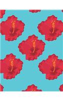 Hibiscus Notebook - 4x4 Graph Paper