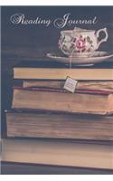 Reading Journal: Vintage Style Tea Cup and Books Readers Log