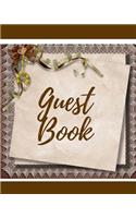 Guest Book: Blank Lined 8 x 10 Guest book to record all your special moments