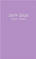 2019-2020 Weekly Planner: Small Two Year Planner 5 x 8 with Purple Cover