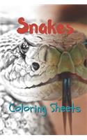 Snake Coloring Sheets: 30 Snake Drawings, Coloring Sheets Adults Relaxation, Coloring Book for Kids, for Girls, Volume 5