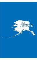 Alaska - Cobalt Blue Lined Notebook with Margins: 101 Pages, Medium Ruled, 6 x 9 Journal, Soft Cover