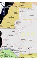 Modern Day Color Map of Mauritania in West Africa Journal: Take Notes, Write Down Memories in this 150 Page Lined Journal