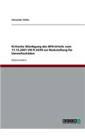 Kritische Würdigung des BFH-Urteils vom 11.12.2001 VIII R 34/99 zur Rückstellung für Umweltschäden