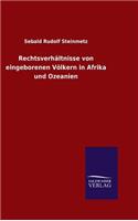 Rechtsverhältnisse von eingeborenen Völkern in Afrika und Ozeanien