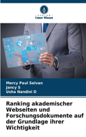 Ranking akademischer Webseiten und Forschungsdokumente auf der Grundlage ihrer Wichtigkeit