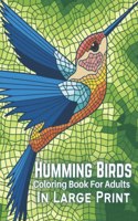 Humming Birds Coloring Book For Adults In Large Print