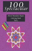 100 Mandala Flowers Coloring Book