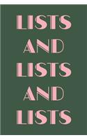 Lists and Lists and Lists