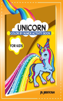 Unicorn Color By Number Activity Book For Kids