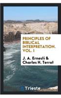 Principles of Biblical Interpretation