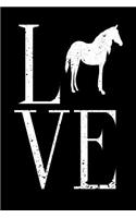 Love: Horse Rider Notebook Riding Journal for girls, women with horses, coworkers and students, sketches ideas and To-Do lists, Medium College-ruled noteb