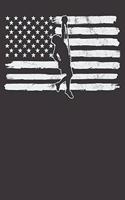 Notebook: Vintage 4th Of July USA Flag Free Climbing Bouldering College Ruled 6x9 120 Pages