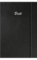 Brett: Weekly Meal Planner Simulated Black Leather Track And Plan Your Meals 52 Week Food Planner / Diary / Log / Journal / Calendar Meal Prep And Planning