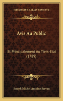 Avis Au Public