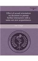 Effect of Sexual Orientation on Decisions to Pursue Further Interaction with a Same-Sex New Acquaintance