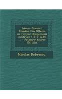 Istoria Bisericii Romane Din Oltenia in Timpul Ocupatiunii Austriace (1716-1739) ...