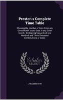 Preston's Complete Time Table
