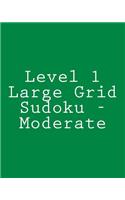Level 1 Large Grid Sudoku - Moderate: Fun, Large Print Sudoku Puzzles