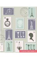 Postage Stamps Journal: 160 Page Lined Journal for Your Thoughts, Ideas, and Inspiration (8x10)