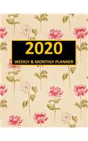 2020 Planner Weekly & Monthly: Yearly Planner: Jan 1, 2020 to Dec 31, 2020: Weekly & Monthly Planner + Calendar Views + Inspirational Quotes and Pretty Floral Cover (Heavenlyjoy P