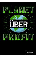 Planet Über Profit: Liniertes A5 Notizbuch oder Heft für Schüler, Studenten und Erwachsene(165 Sprüche Und Lustiges)