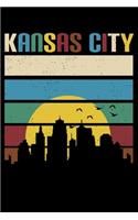 Kansas City: Vintage Kansas City Skyline Lined Notebook Journal Diary 6x9