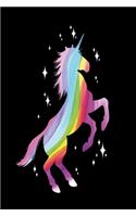 Leaping rainbow unicorn Notebook