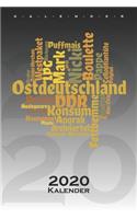 DDR Wortwolke Ostdeutschland Kalender 2020