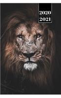 Lion Week Planner Weekly Organizer Calendar 2020 / 2021 - Old Mane