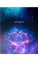 Notebook: Deep Space Super Nova - Journal for Girls and Boys, Kids, School, Students and Teachers - 7.5 x 9.25, 100 Blank Lined Pages