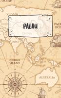 Palau: Dotted Travel Diary Notebook or Journey Dotted Grid Journal - Holiday Trip Pocketbook for Men and Women with Dots