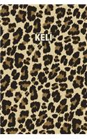 Keli: Personalized Notebook - Leopard Print (Animal Pattern). Blank College Ruled (Lined) Journal for Notes, Journaling, Diary Writing. Wildlife Theme Des