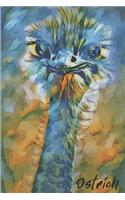 Ostrich: Journals To Write In Notebook Blank Ruled Gift for Ostrich Bird Lovers