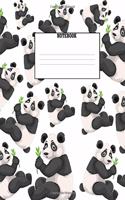 Panda Notebook: College Ruled Blank Lined Notebook