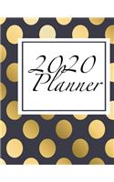 2020 Planner: Black Gold Polka Dot 2020 Organizer; Monthly and Weekly 2020 Planner Journal(2020 Planners & Organizers)