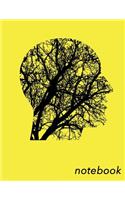 Notebook: Tree Head 122-Page Lined Notebook - 8.5 X 11 Soft-Yellow Perfect Bound Softcover(1 Creative Notebooks)