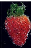 Submerged Strawberry and Bubbles on Black Journal: Take Notes, Write Down Memories in this 150 Page Lined Journal