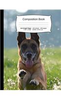 Dog Composition Notebook, Graph Paper