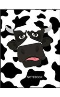 Notebook: 100 Page Notebook with Blank Lined Glossy Pages and a Great Cow Cover