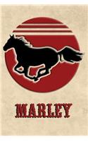 Wild Horse Lined Notebook: Marley: College Ruled Composition Book Diary Lined Journal