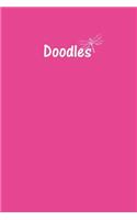 Doodles Journal - Great for Sketching, Doodling, Project Planning or Brainstorming: Medium Ruled, Soft Cover, 6 x 9 Journal, Fuchsia, 100 Pages