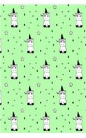 Bullet Journal Notebook Cute Little Unicorns Pattern 3: 112 Page Numbered Dot Grid Bullet Journal with Index Pages and Key Pages in Portable 6 X 9 Size.