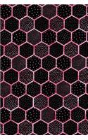 Bullet Journal Notebook Polka Dots and Hexagons Pattern 7
