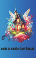 color by number fairy houses