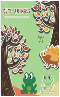 Cute animals Coloring and dot to dot game for kids ages 4-8