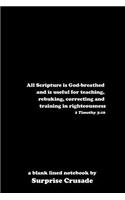 All Scripture is God-breathed and is useful for teaching, rebuking, correcting and training in righteousness 2 Timothy 3